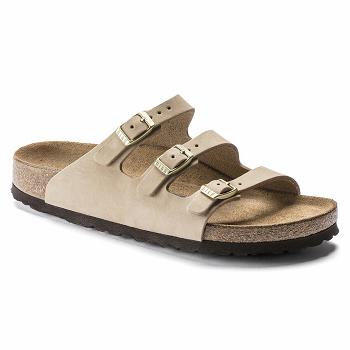 Florida Birkenstock Fresh Soft Foot Bed Nubuck Damske Béžové | SK 84UZG